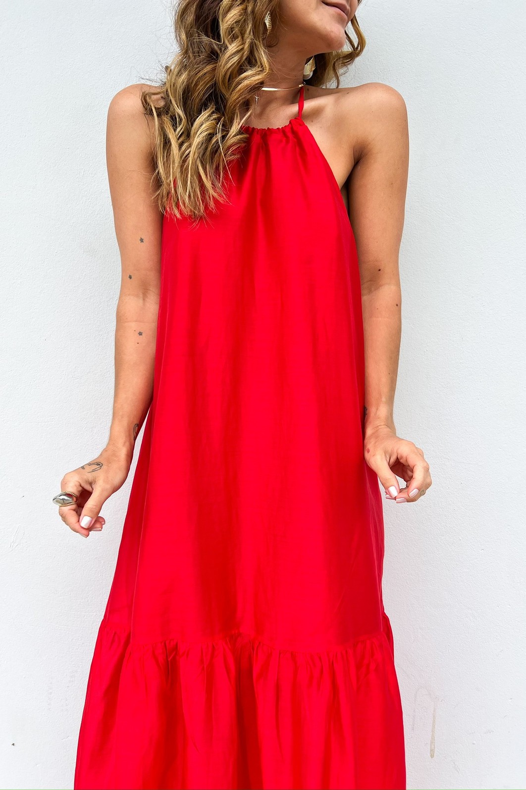 Vestido Longo Vermelho - MiniMoni Vestido Longo Vermelho - MiniMoni