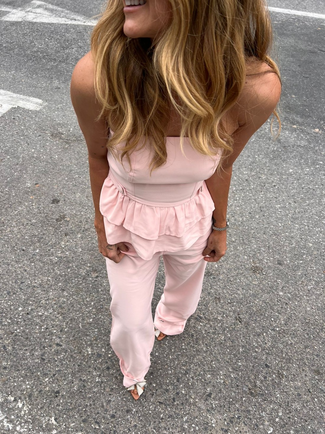Calça Rosa Octávia - Minimoni Calça Rosa Octávia - Minimoni
