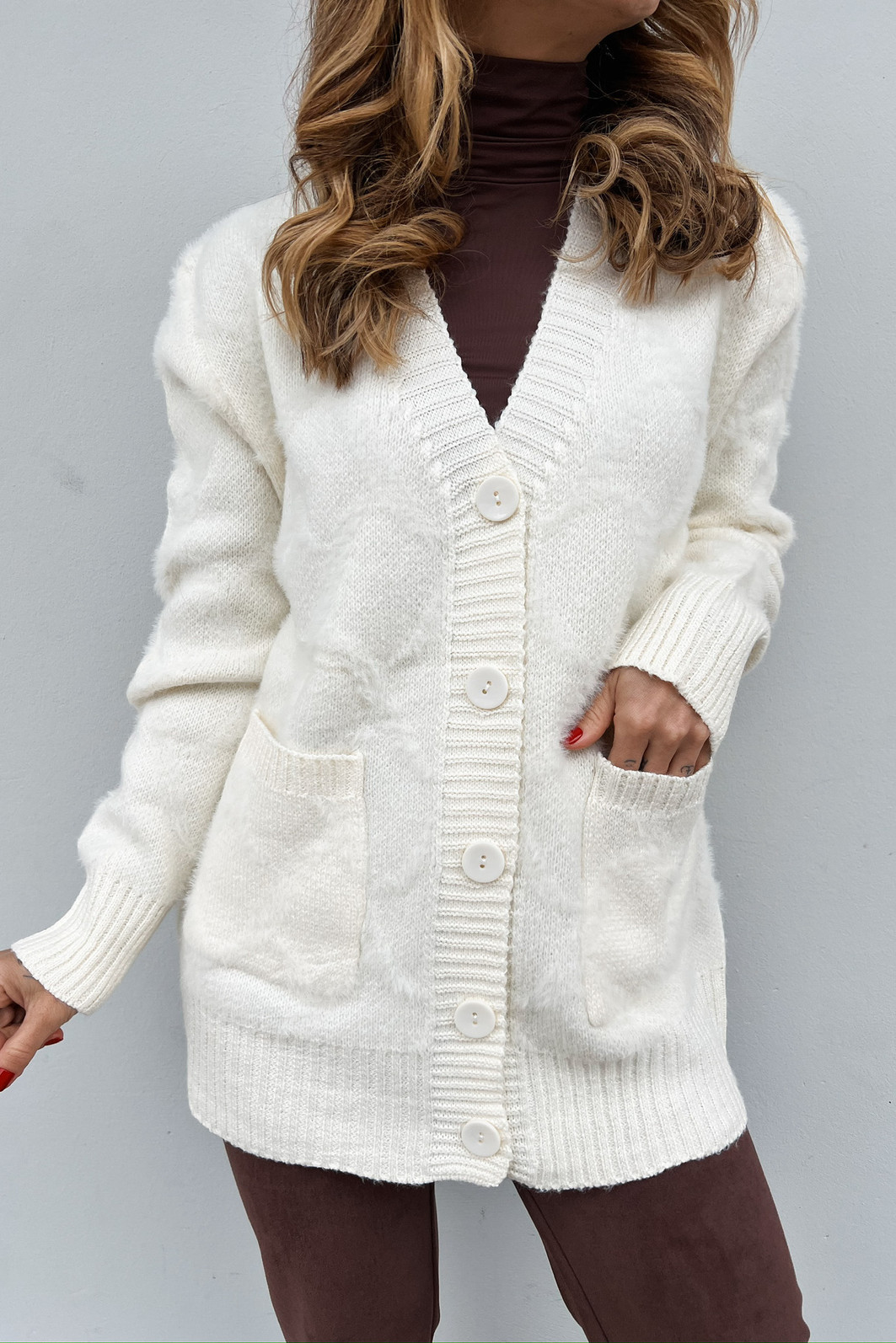 Maxi Casaco Vintage Off-White - Mini Moni Maxi Casaco Vintage Off-White - Mini Moni