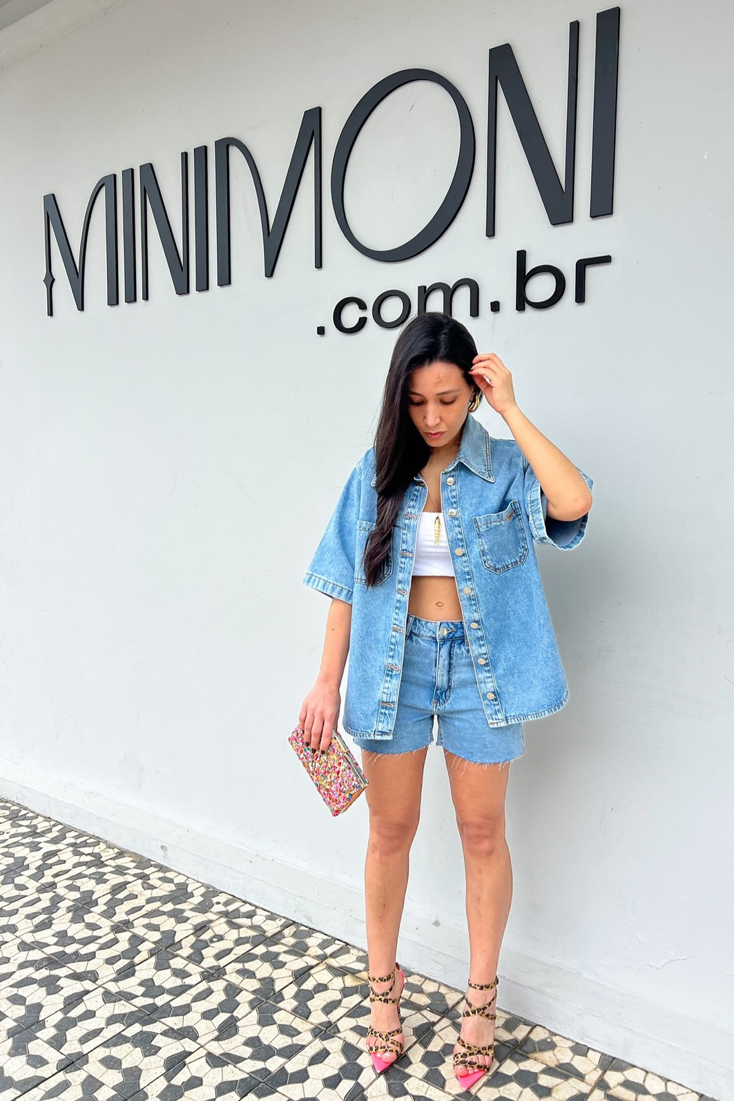 Shorts Jeans Bia - MiniMoni