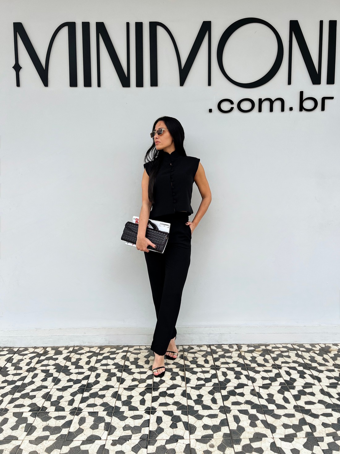 Calça Alfaiataria Preta Isadora - MiniMoni