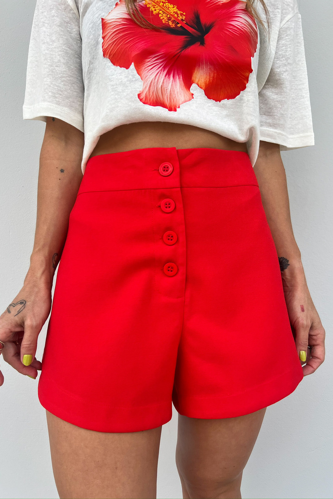 Shorts de Alfaiataria Dominique - Mini Moni Shorts de Alfaiataria Dominique - Mini Moni