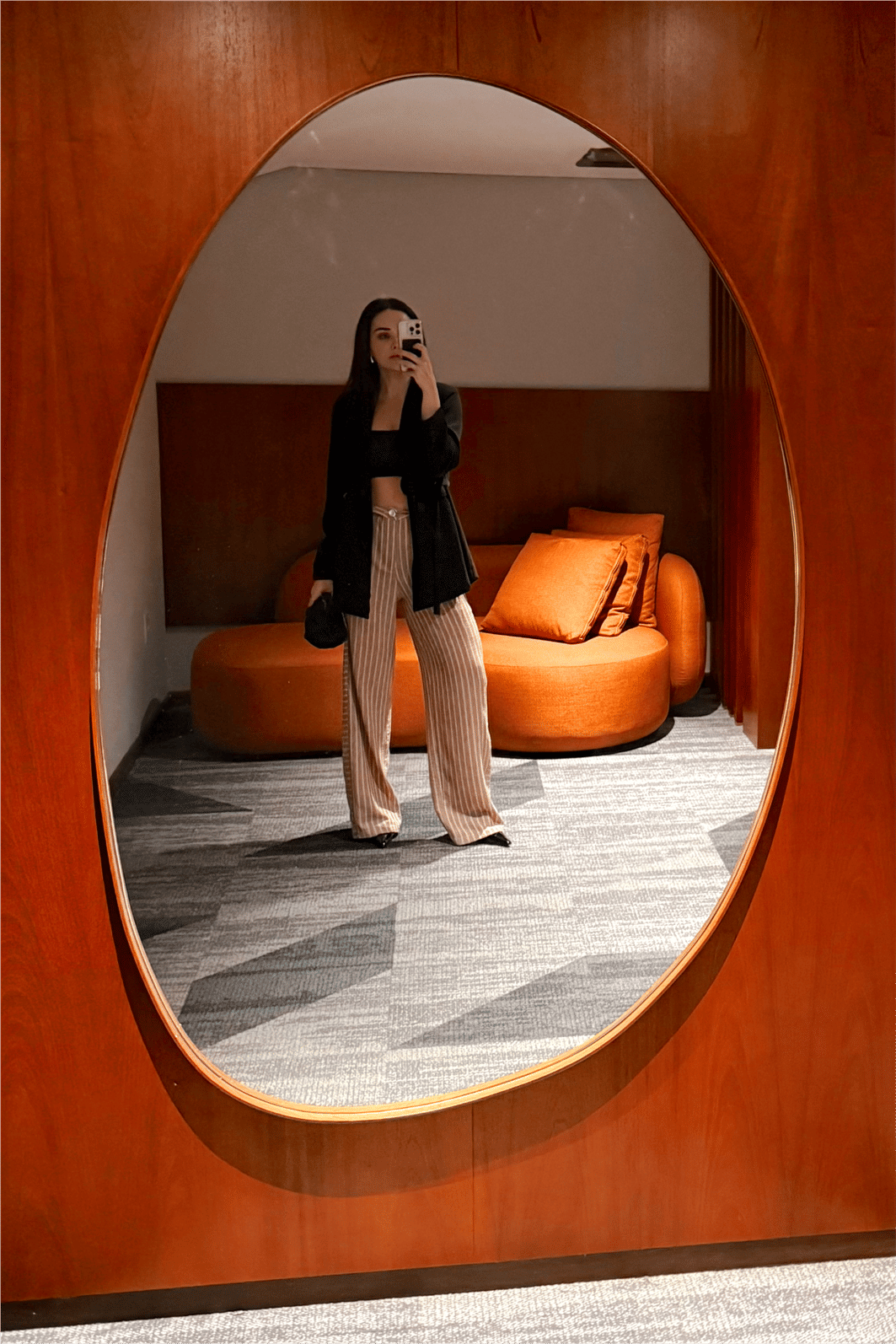 Calça Alfaiataria de Listras Abby - MiniMoni