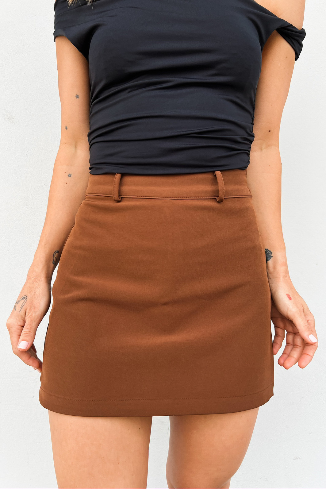 Shorts Saia de Alfaiataria Pamela – Mini Moni Shorts Saia de Alfaiataria Pamela – Mini Moni