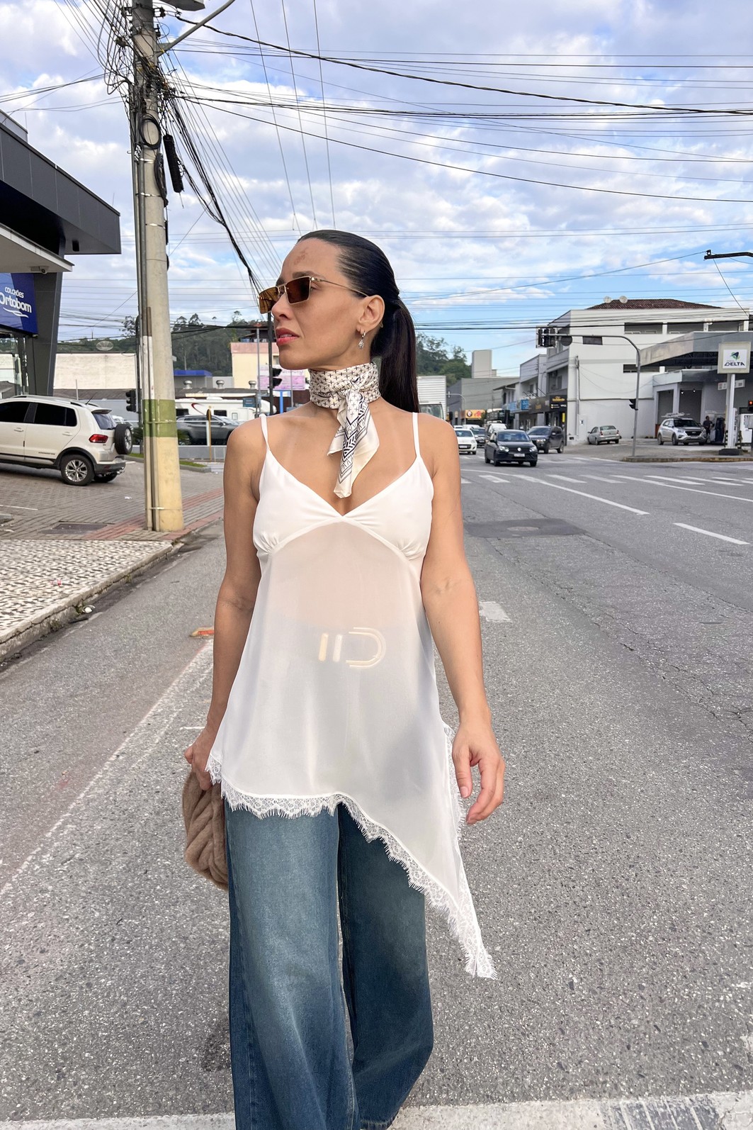 Blusa Branca Elis - MiniMoni Blusa Branca Elis - MiniMoni