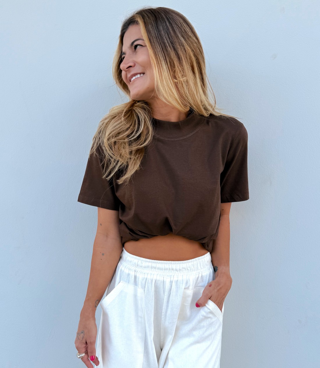 T-shirt Algodão Doce Cacau - Mini Moni T-shirt Algodão Doce Cacau - Mini Moni