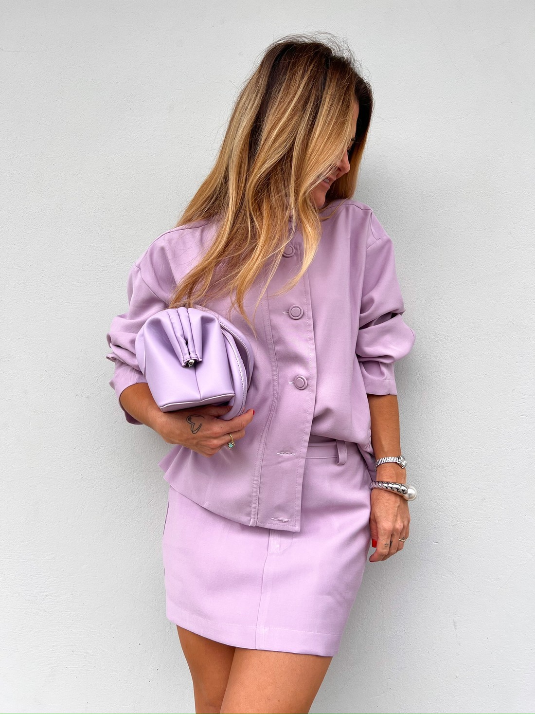 Shorts Saia Lilas Liz - MiniMoni Shorts Saia Lilas Liz - MiniMoni