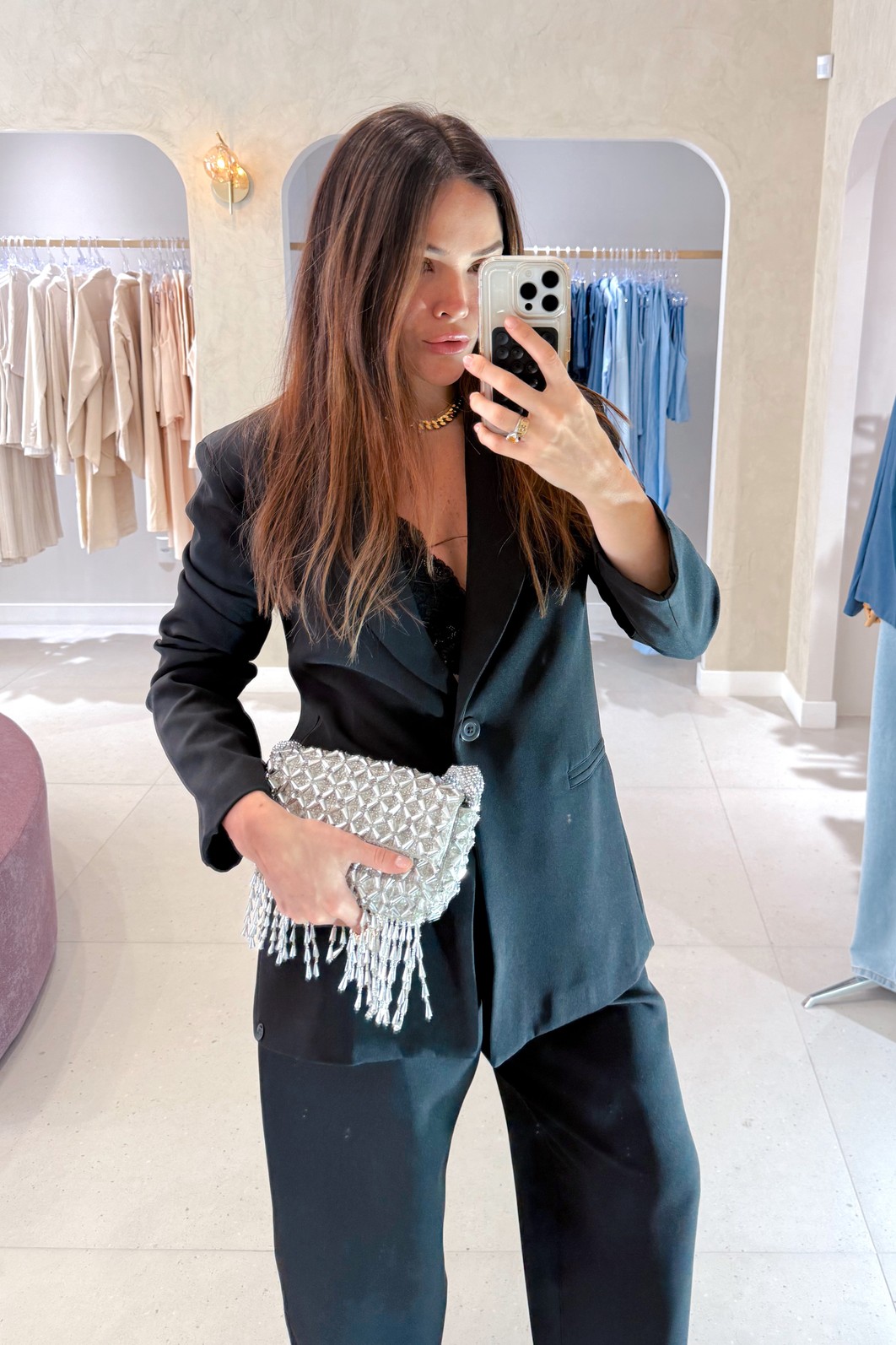 Blazer Julieta Manga Longa Preto - MiniMoni Blazer Julieta Manga Longa Preto - MiniMoni