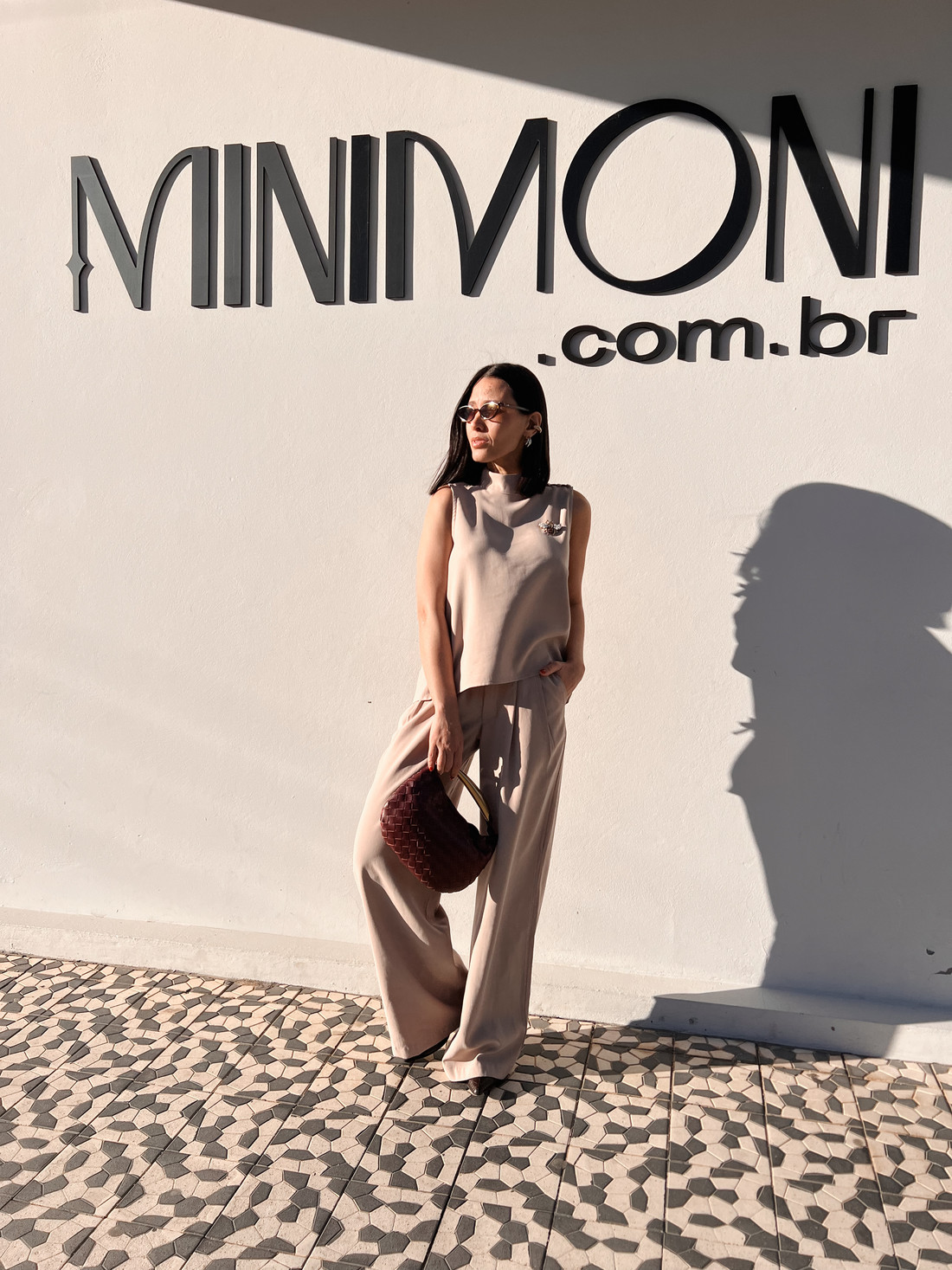 Calça Alfaiataria Areia Valentina - MiniMoni Calça Alfaiataria Areia Valentina - MiniMoni