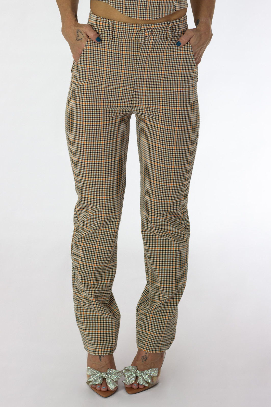 Calça de Alfaiataria Xadrez Caroline - Mini Moni