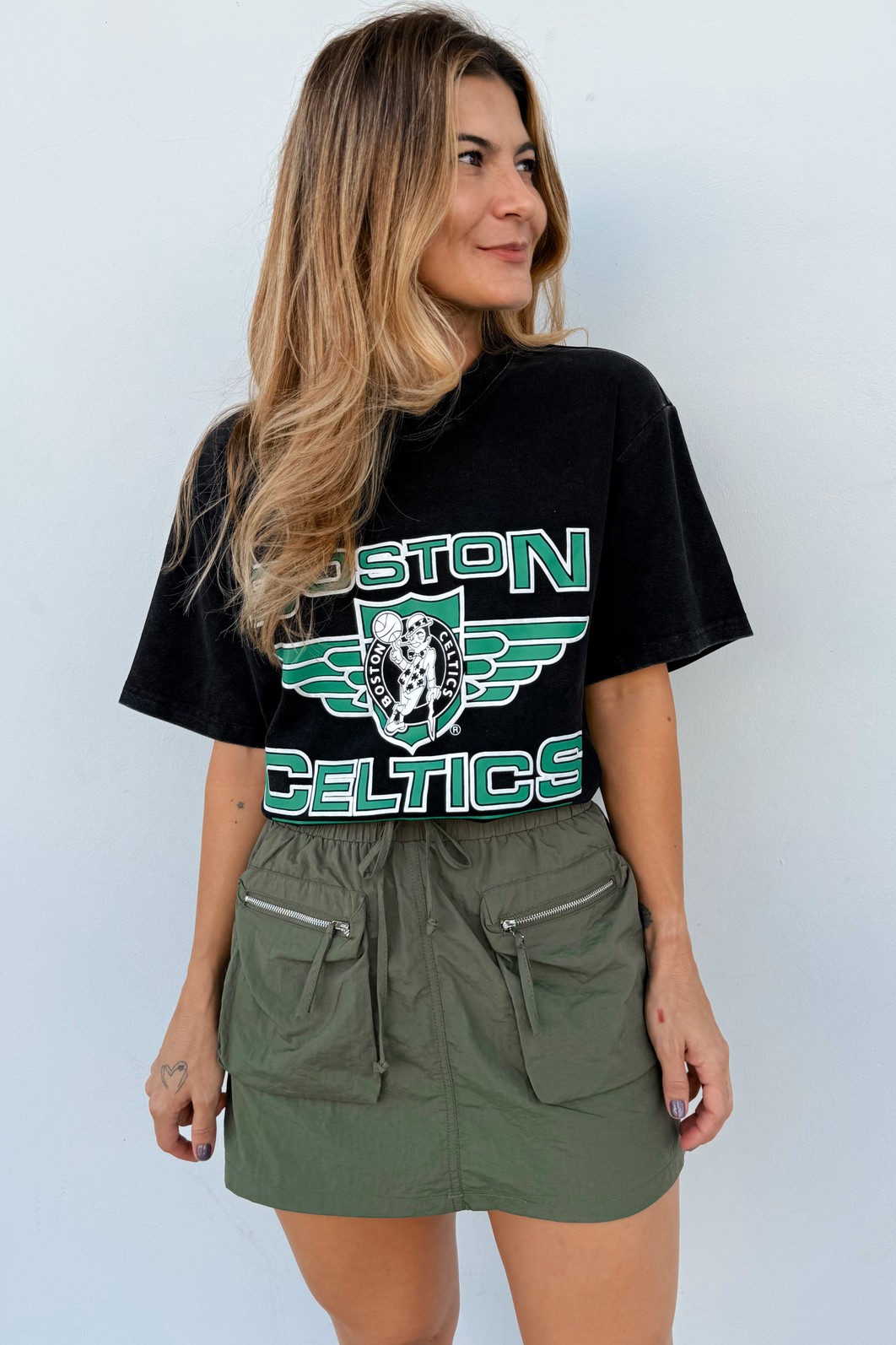 Shorts Saia Verde Mia - MiniMoni