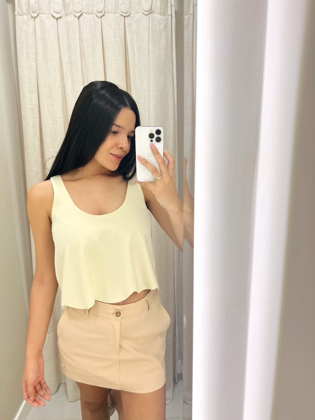 Blusa Feminina De Alça Baunilha Victoria - Mini Moni