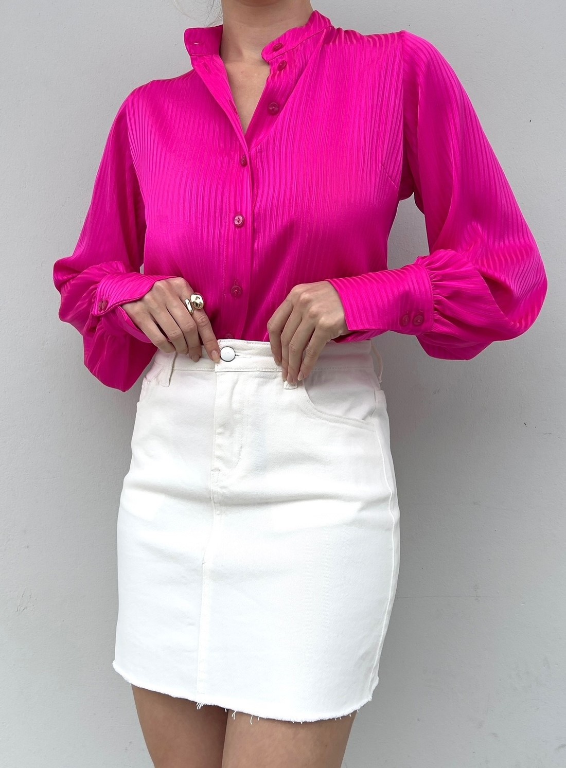 Camisa Feminina Rosa Valentino Isadora - Mini Moni Camisa Feminina Rosa Valentino Isadora - Mini Moni