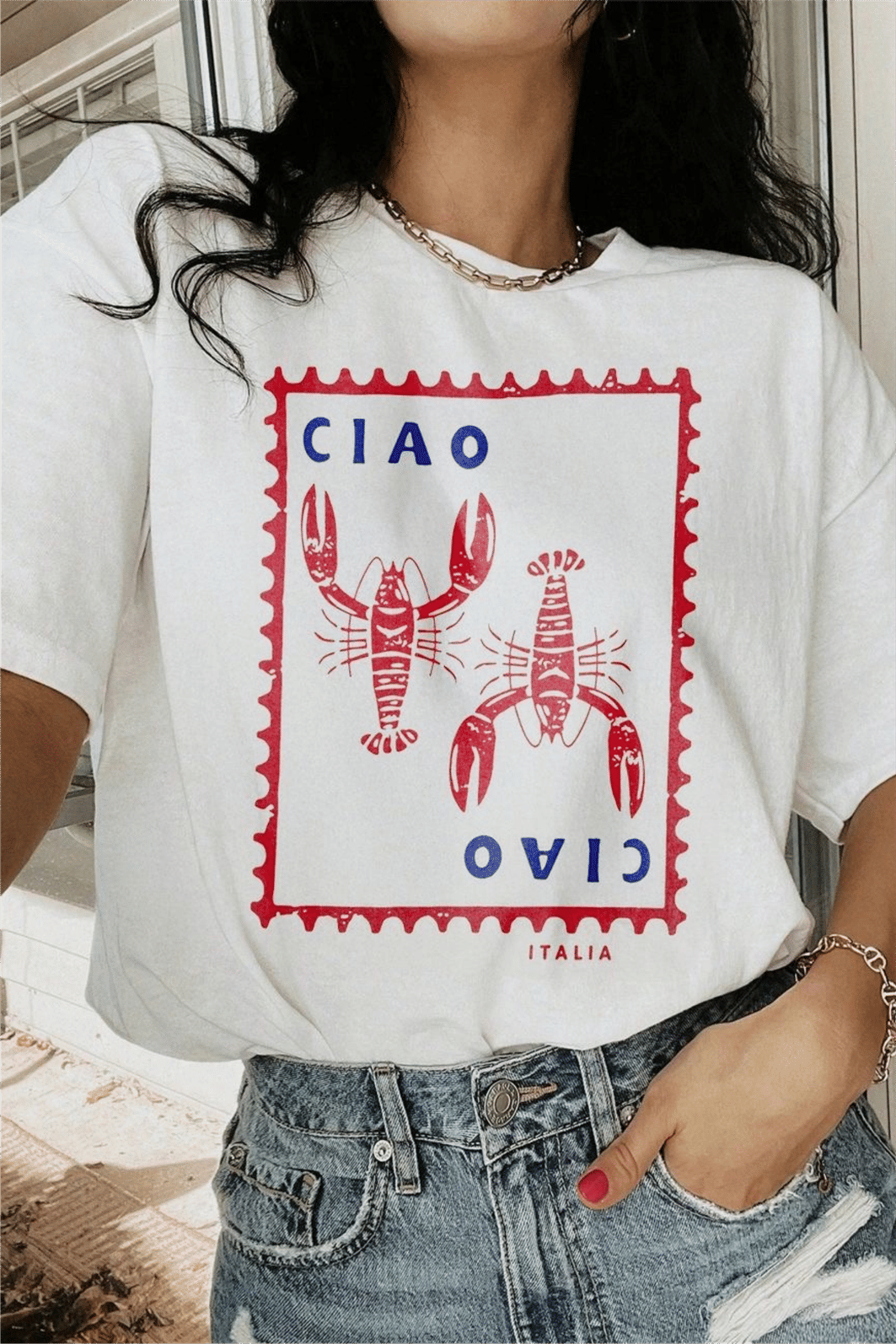 T-Shirt Ciao Lobster - MiniMoni T-Shirt Ciao Lobster - MiniMoni
