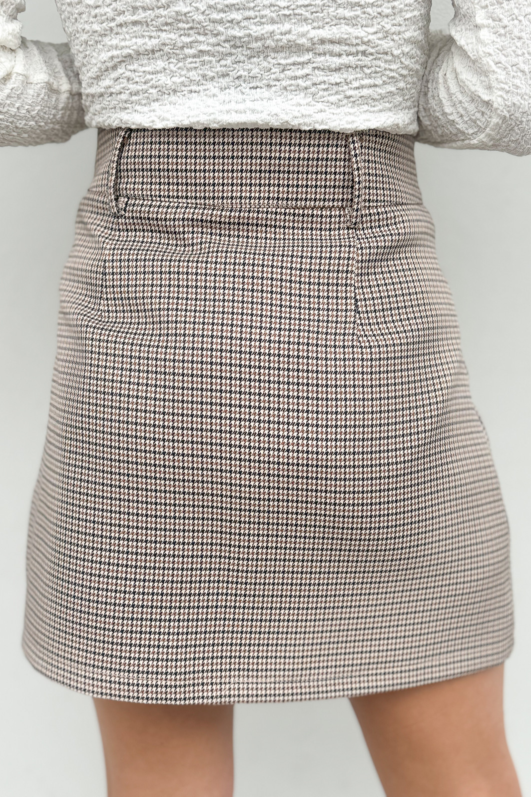 Shorts Saia de Alfaiataria Forrado Pandora Cinza - Mini Moni