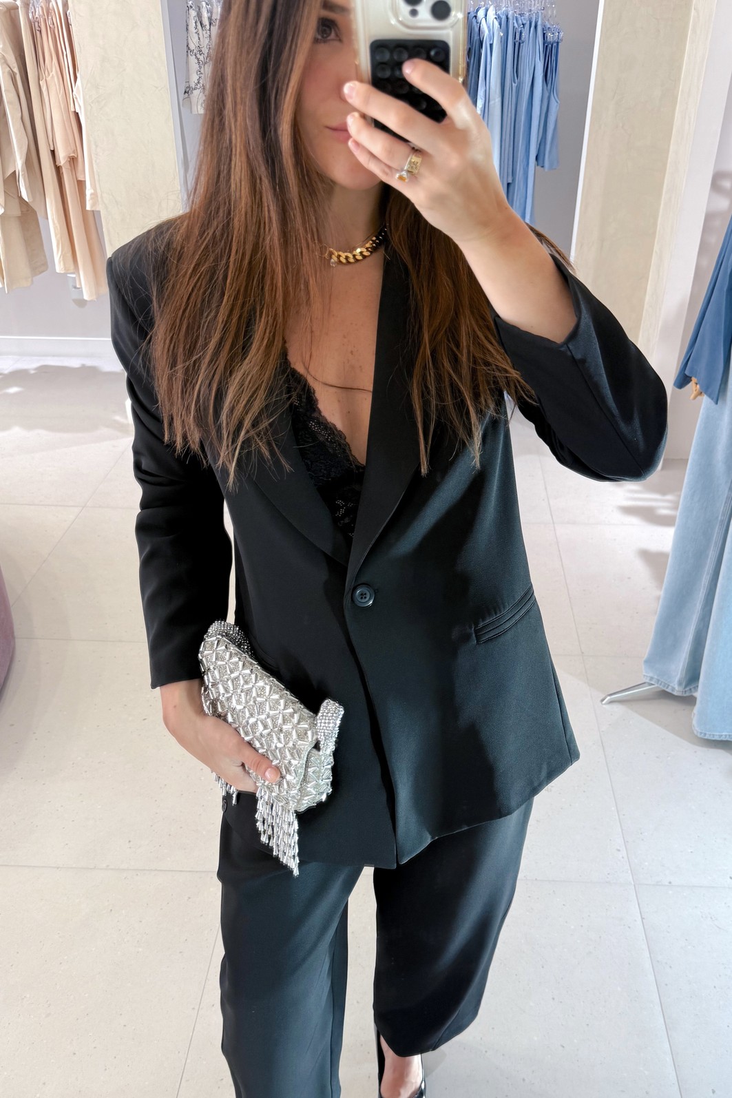 Blazer Julieta Manga Longa Preto - MiniMoni Blazer Julieta Manga Longa Preto - MiniMoni