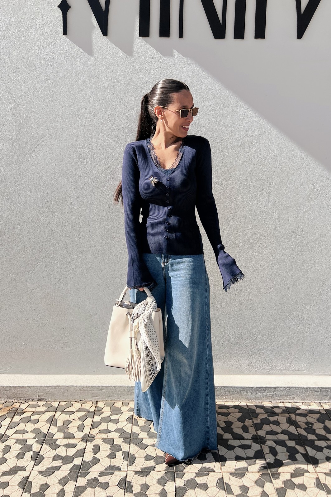 Blusa Azul Marinho   Lã Eleonora- MiniMoni