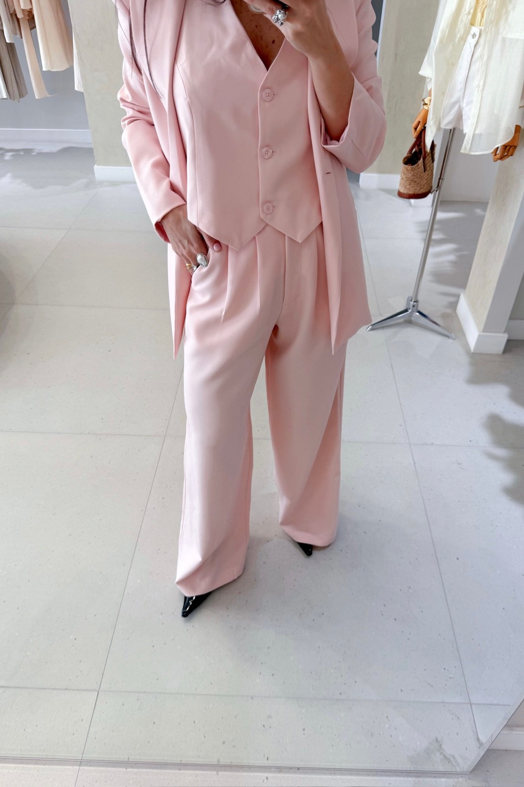 Calça Pantalona Alfaiataria Julieta - MiniMoni Calça Pantalona Alfaiataria Julieta - MiniMoni