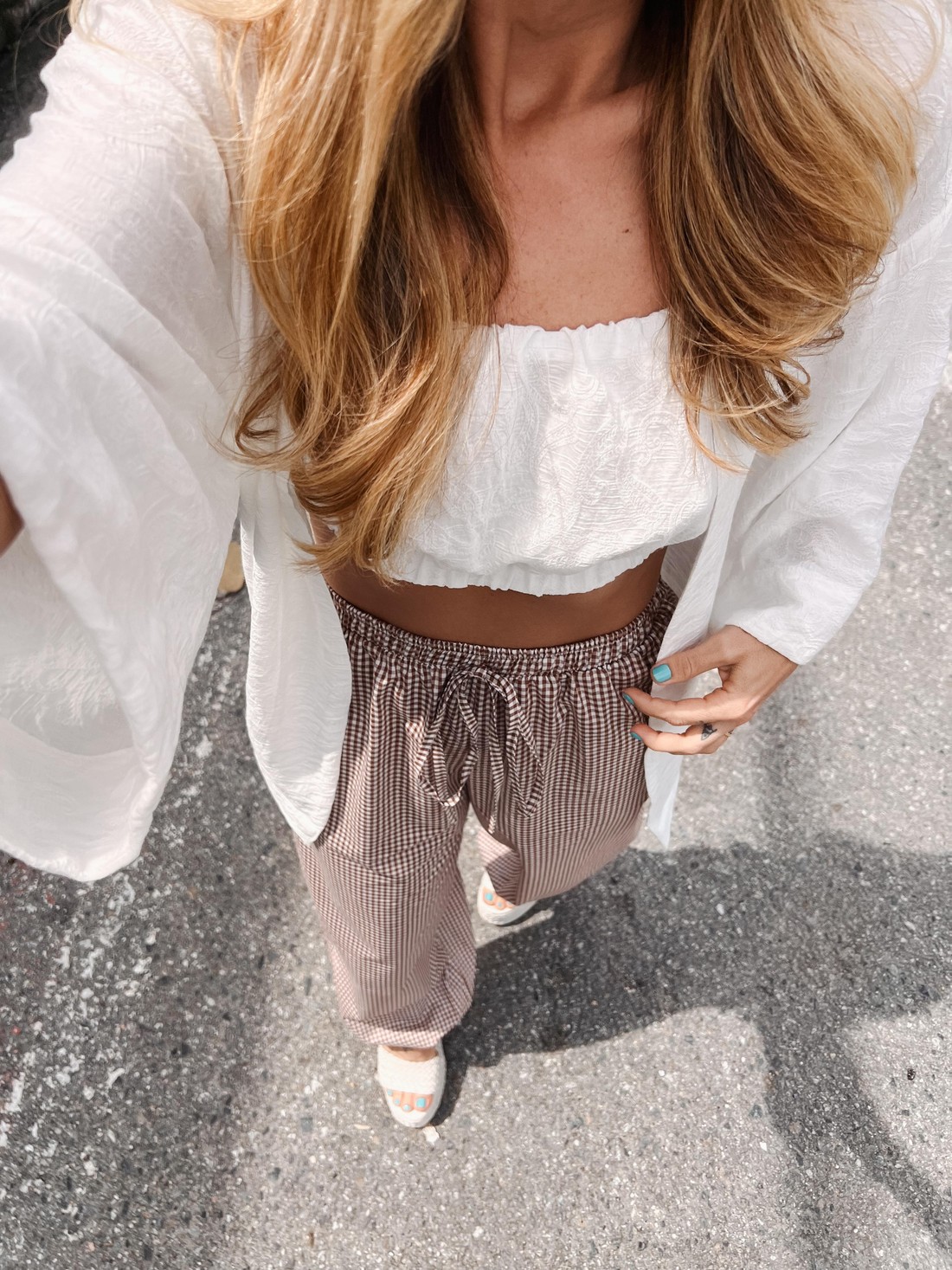Calça Alladin Cacau Vichy - MiniMoni Calça Alladin Cacau Vichy - MiniMoni