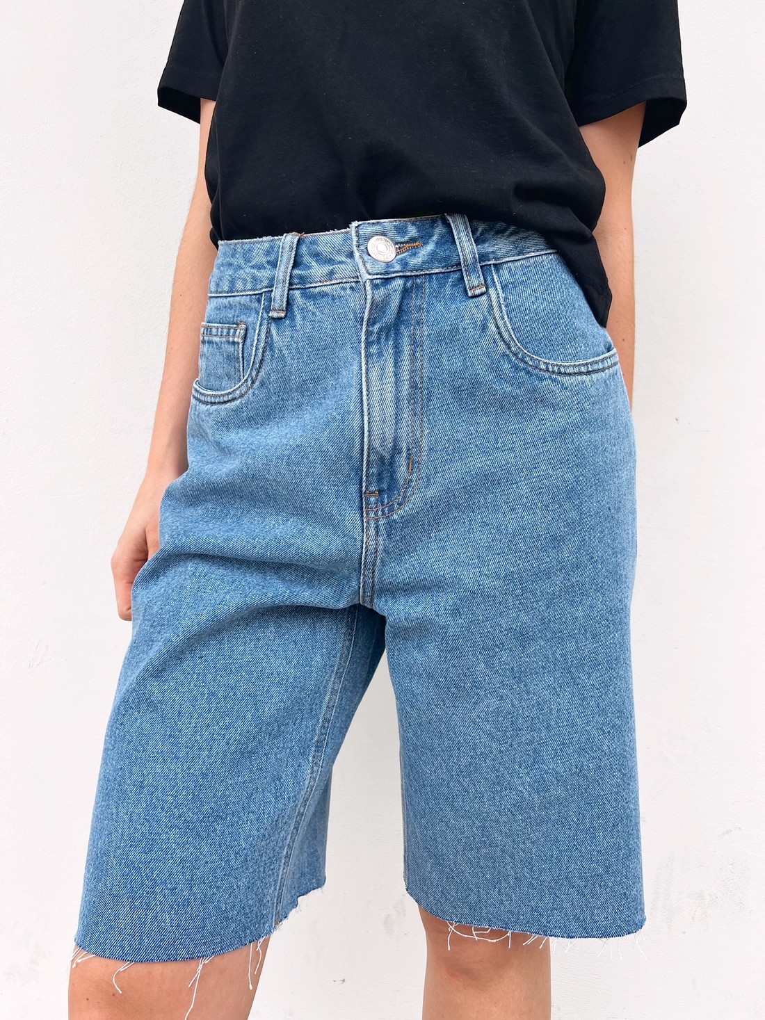 Bermuda Jorts Feminina Denim Antônia - Mini Moni