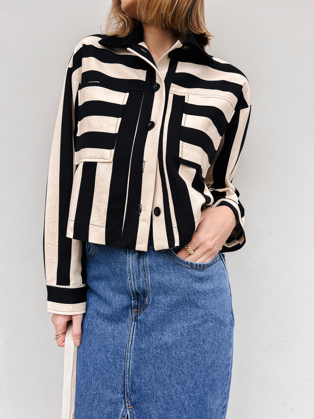 Jaqueta Feminina Toscana Listrada - Mini Moni