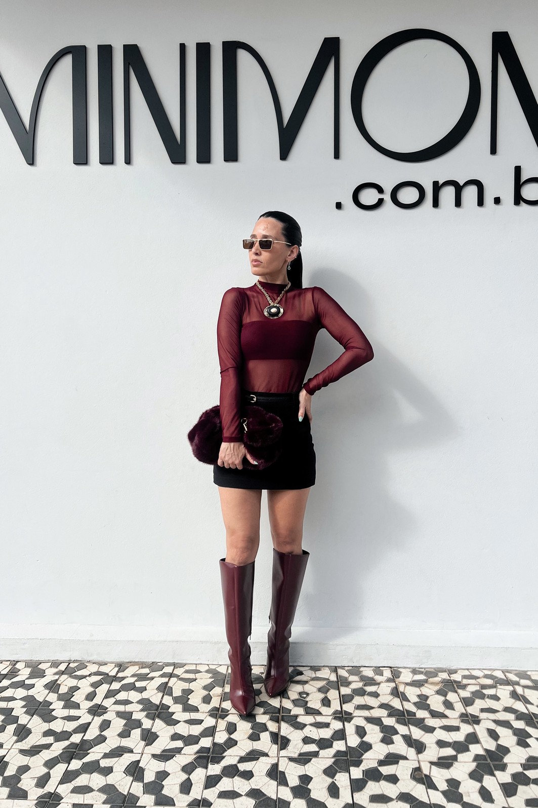 Shorts Saia Preto Isadora - MiniMoni