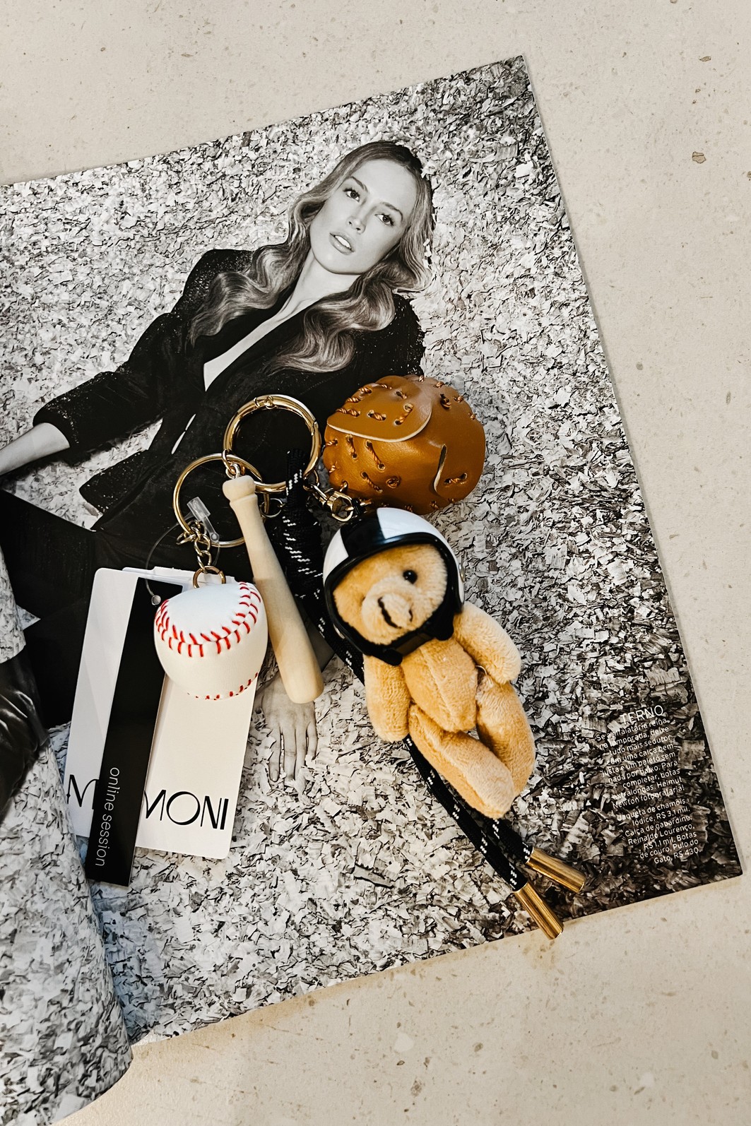 Chaveiro Urso Basebol- MiniMoni Chaveiro Urso Basebol- MiniMoni