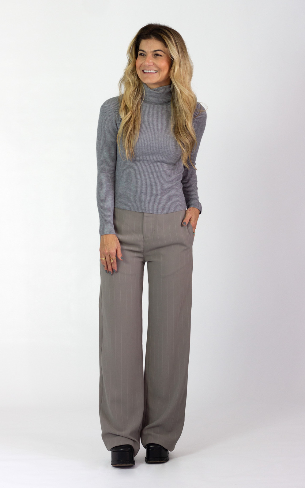 Blusa Retilínea Mescla Suíça - Mini Moni Blusa Retilínea Mescla Suíça - Mini Moni