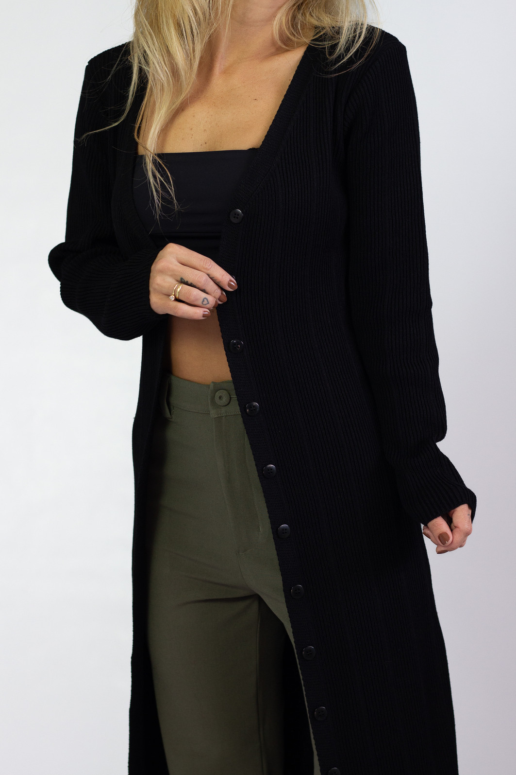 Cardigan Preto Lorine - Mini Moni