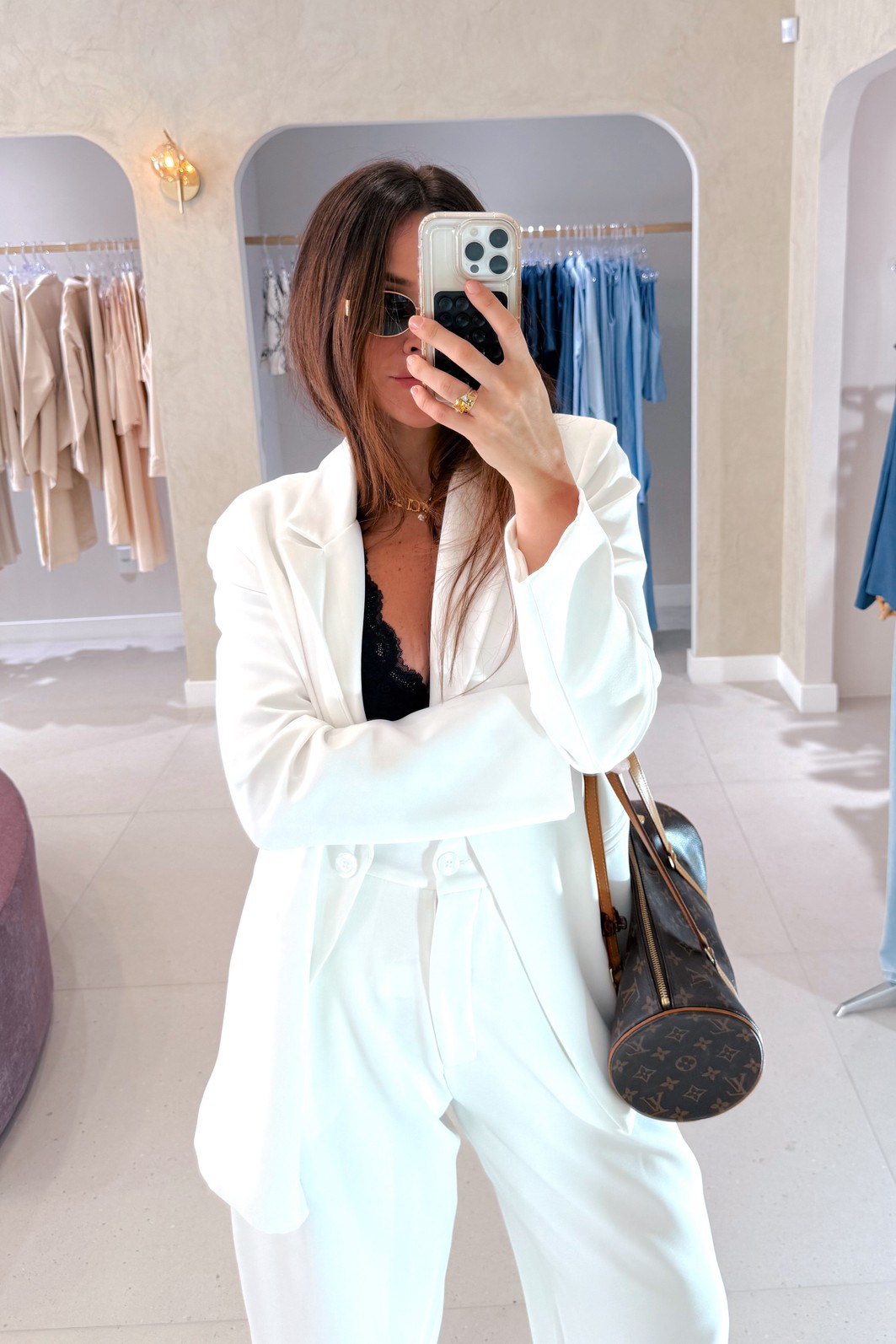 Blazer Julieta Manga Longa Branco- MiniMoni Blazer Julieta Manga Longa Branco- MiniMoni