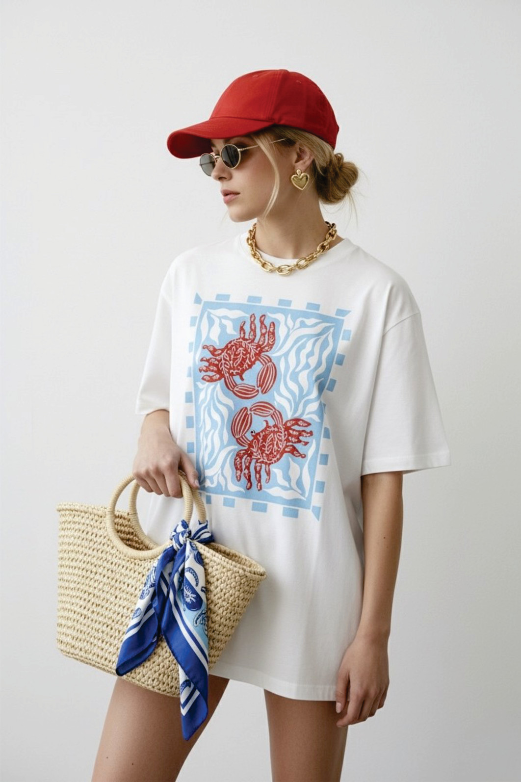 T-Shirt Caranguejo Mar Azul - MiniMoni T-Shirt Caranguejo Mar Azul - MiniMoni