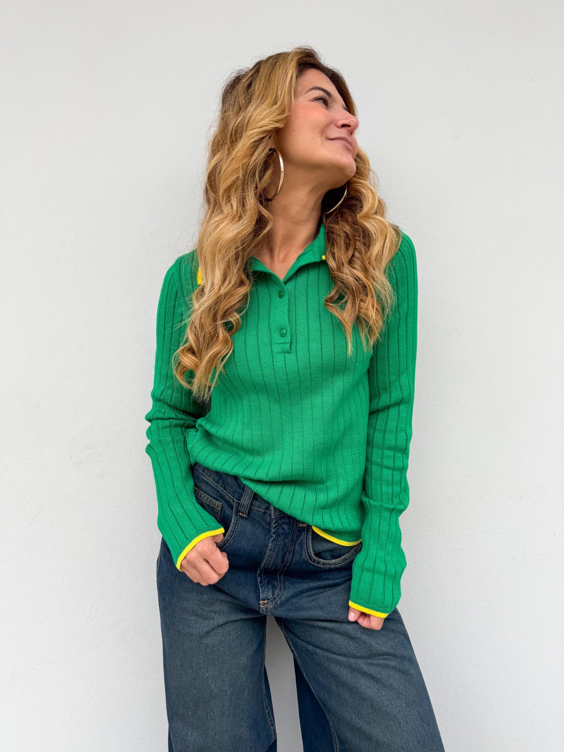 Blusa Polo Verde Linha Brasil - MiniMoni Blusa Polo Verde Linha Brasil - MiniMoni
