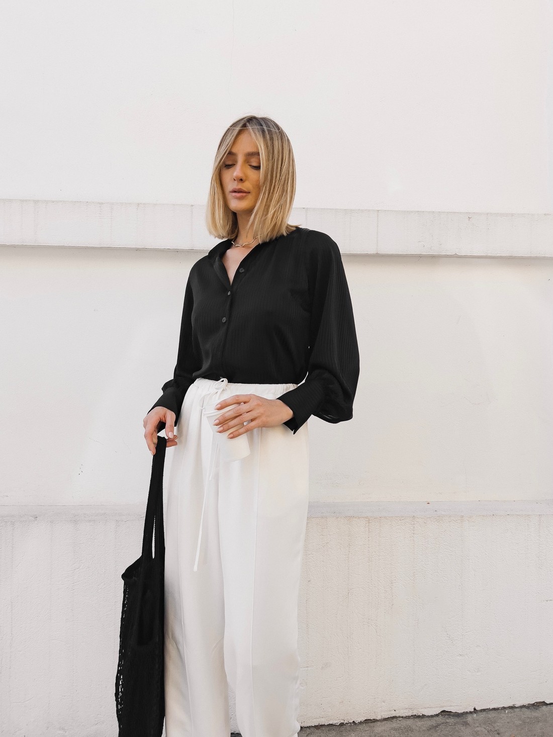 Camisa Feminina Preta Isadora - Mini Moni