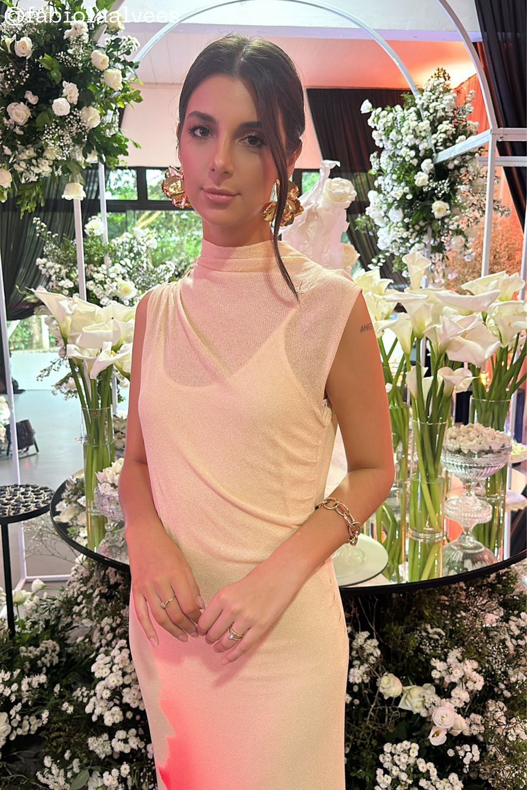 Vestido Longo Manteiga Santorine - Mini Moni