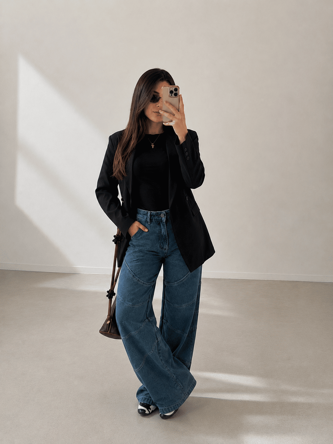 Calça Denim Detalhe Elizabeth - MiniMoni Calça Denim Detalhe Elizabeth - MiniMoni