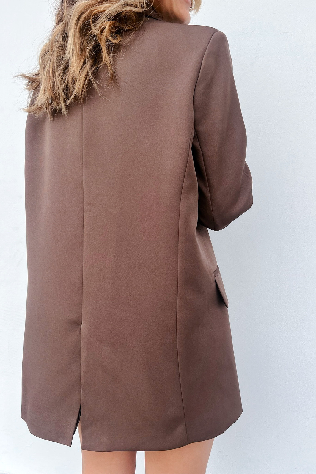 Blazer de Alfaiataria Marrom Joyce - Mini Moni​