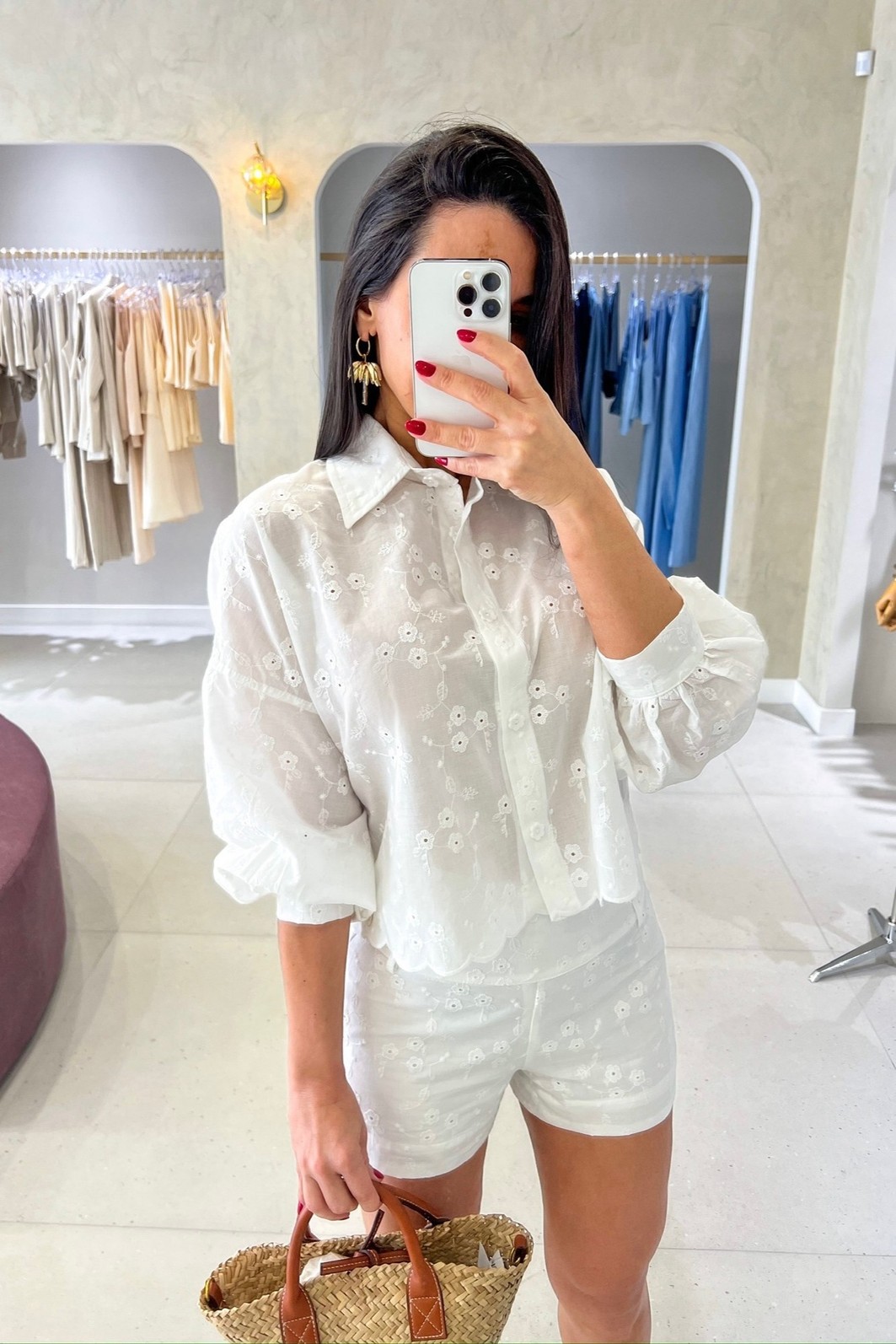 Camisa Laise Branca Morgana - MiniMoni