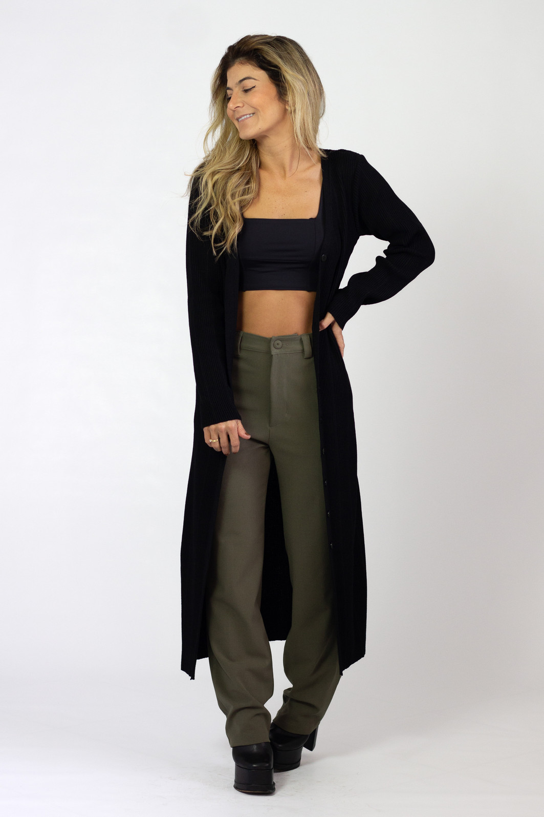 Cardigan Preto Lorine - Mini Moni