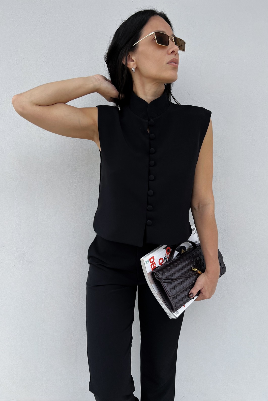 Colete Alfaiataria Preto Isadora - MiniMoni