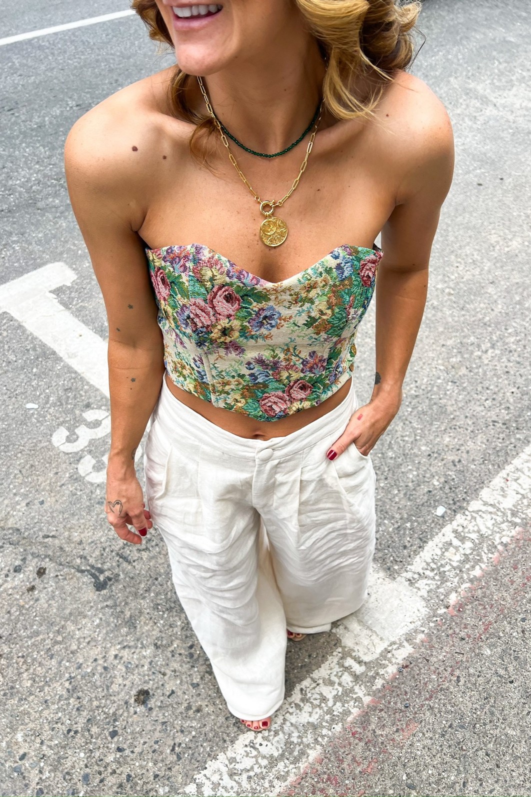 Top Corset Floral Vintage - MiniMoni Top Corset Floral Vintage - MiniMoni