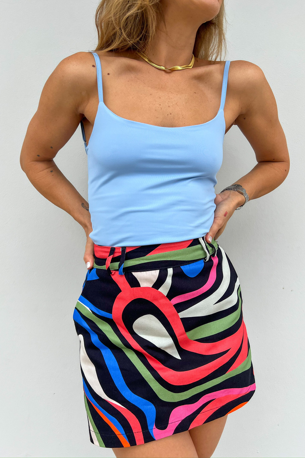 Blusa Feminina de Corda Azul Céu Emília - Mini Moni