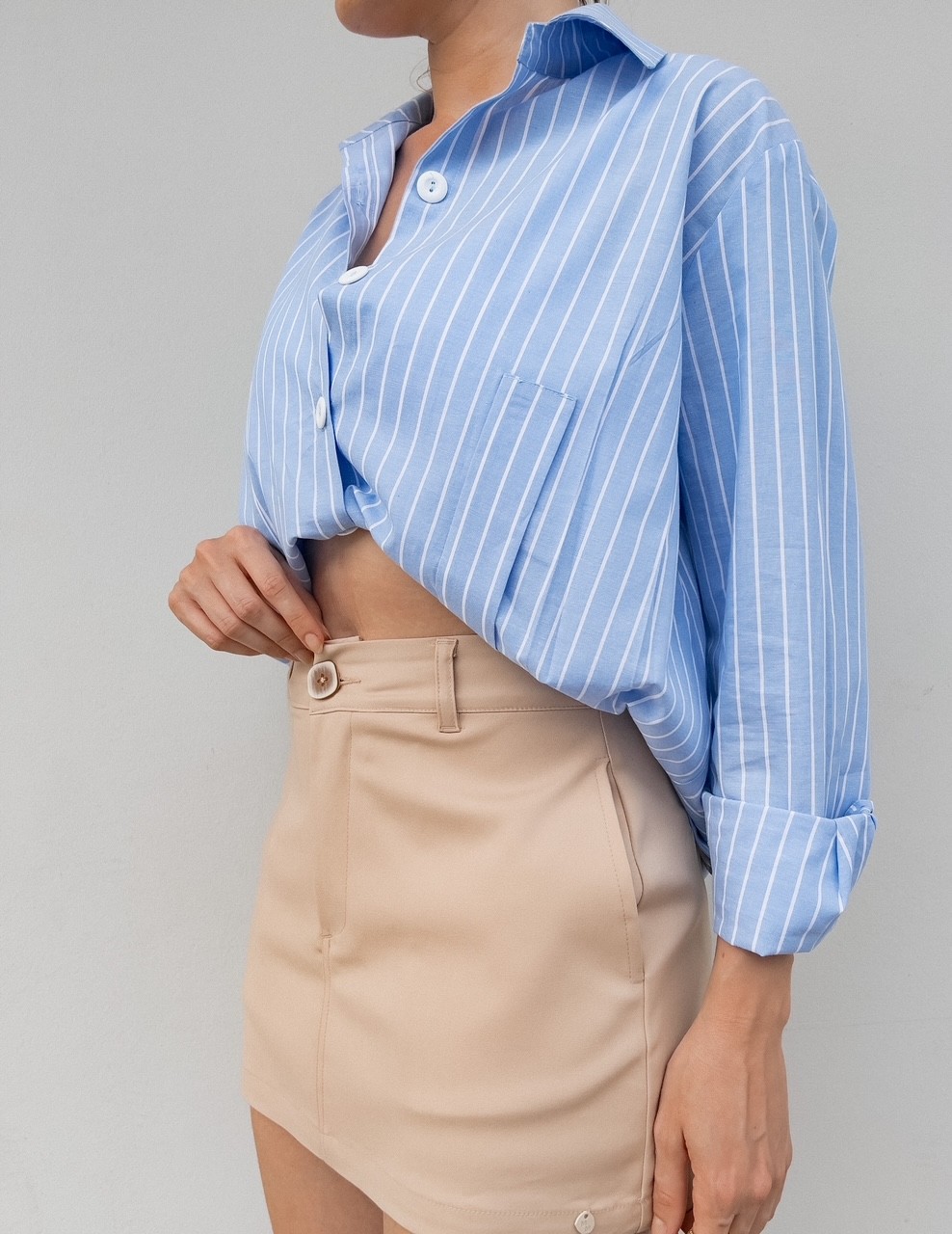 Shorts Saia Bege Margarida - Mini Moni