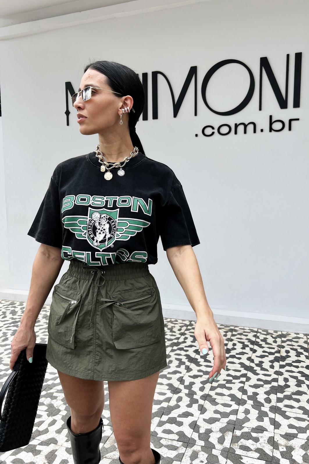 Shorts Saia Mia Verde - MiniMoni