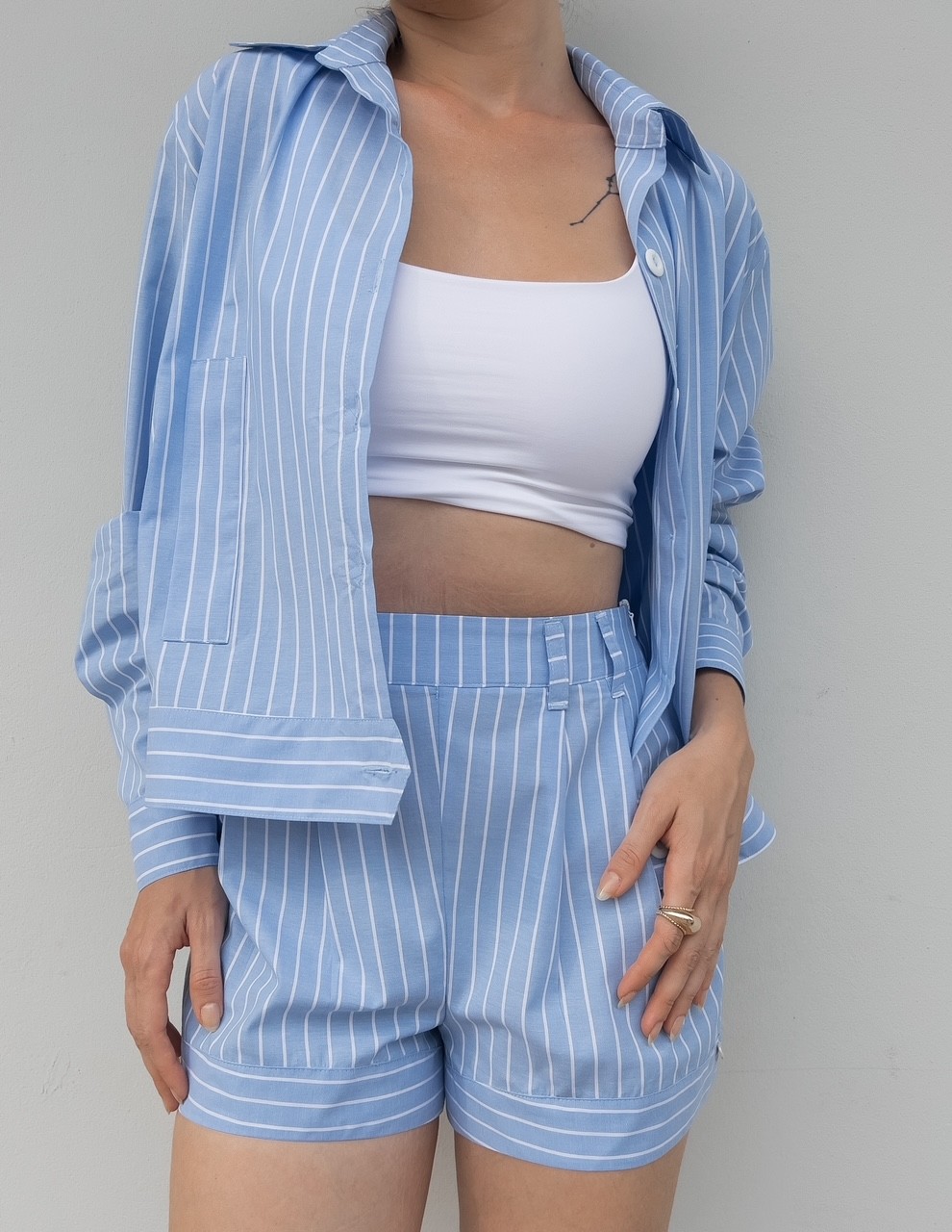 Shorts Listrado Feminino Cora - Mini Moni