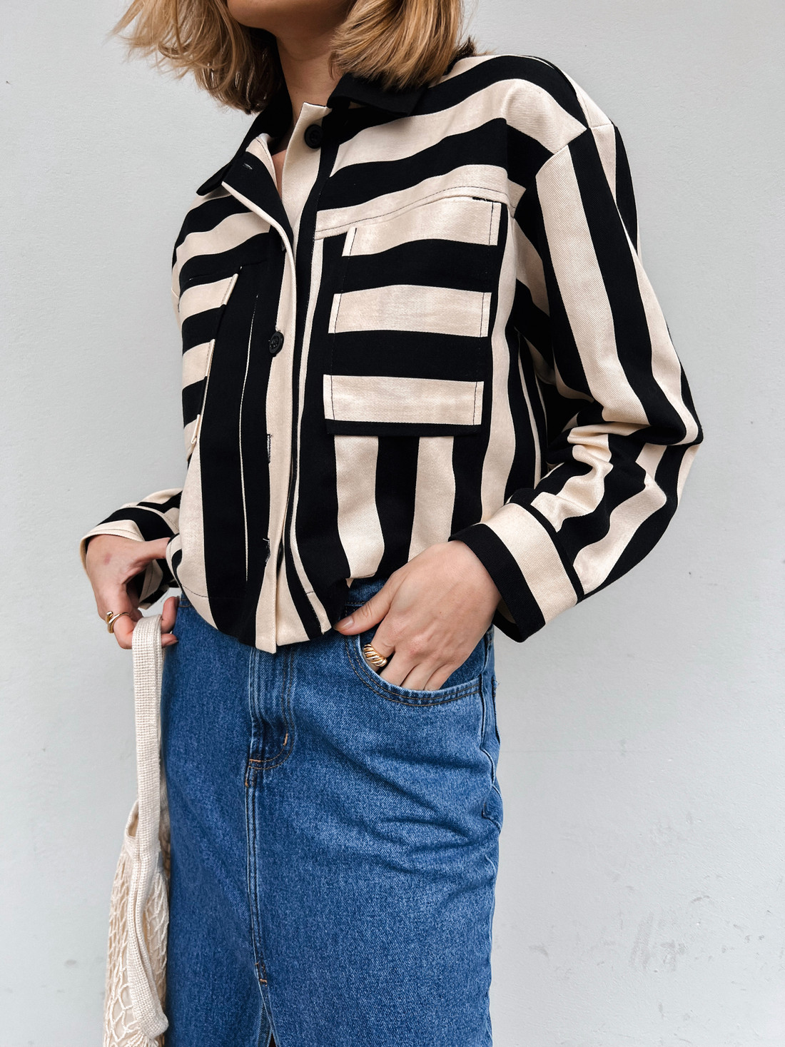 Jaqueta Feminina Toscana Listrada - Mini Moni