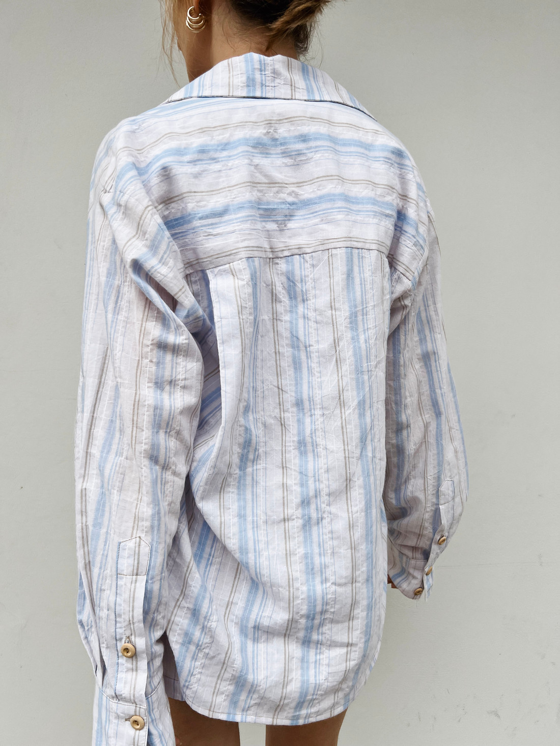 Maxi Camisa De Listras Feminina Tami - Mini Moni