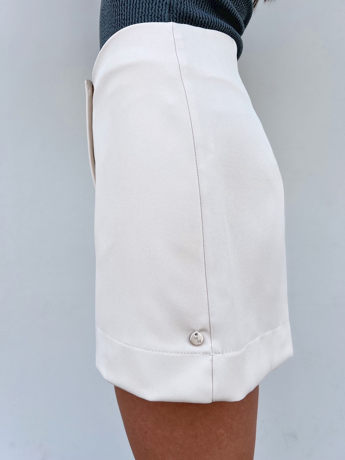 Shorts Saia Penélope Off White - Mini Moni