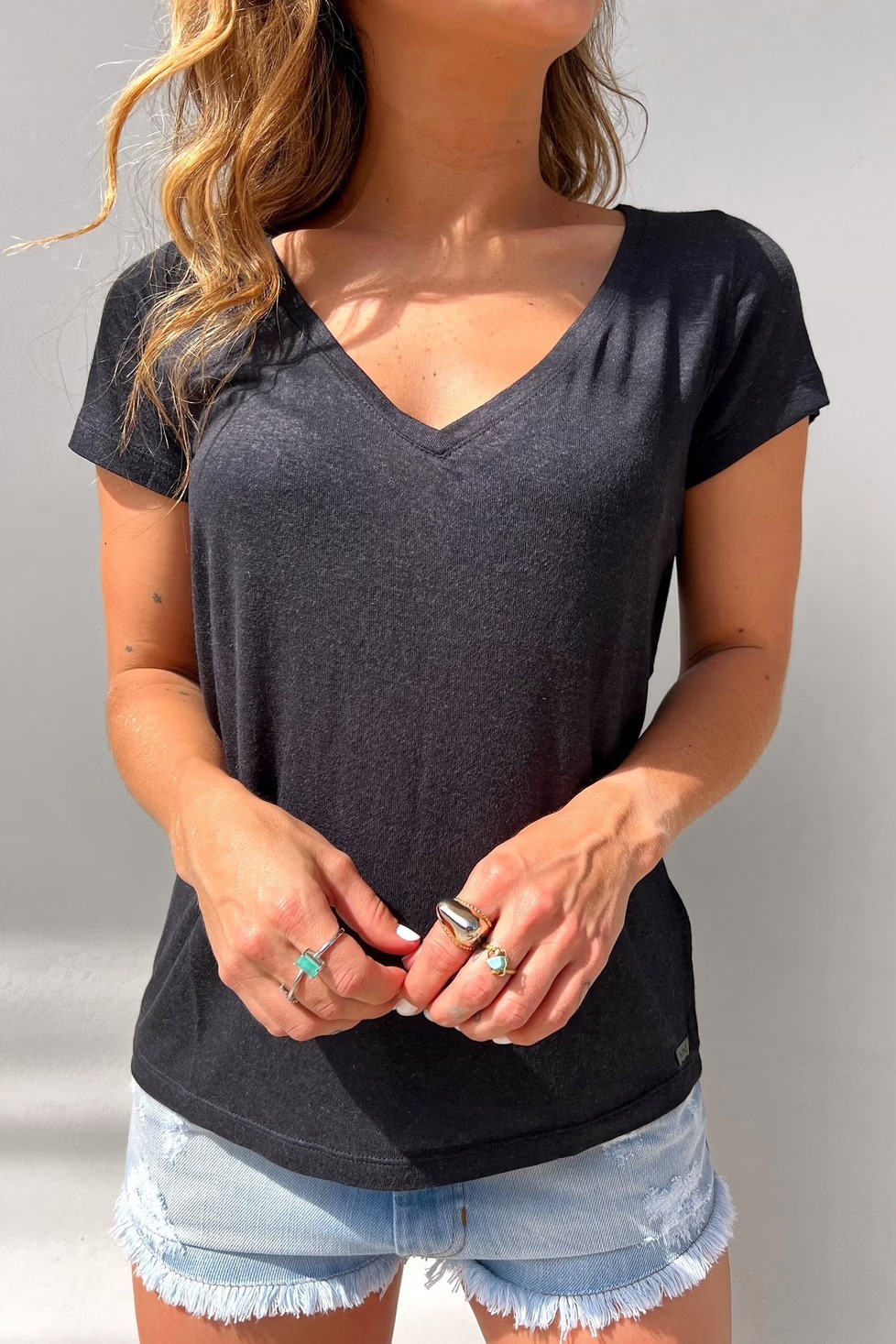 Tee Podrinha Viscolinho Preta - MiniMoni Tee Podrinha Viscolinho Preta - MiniMoni