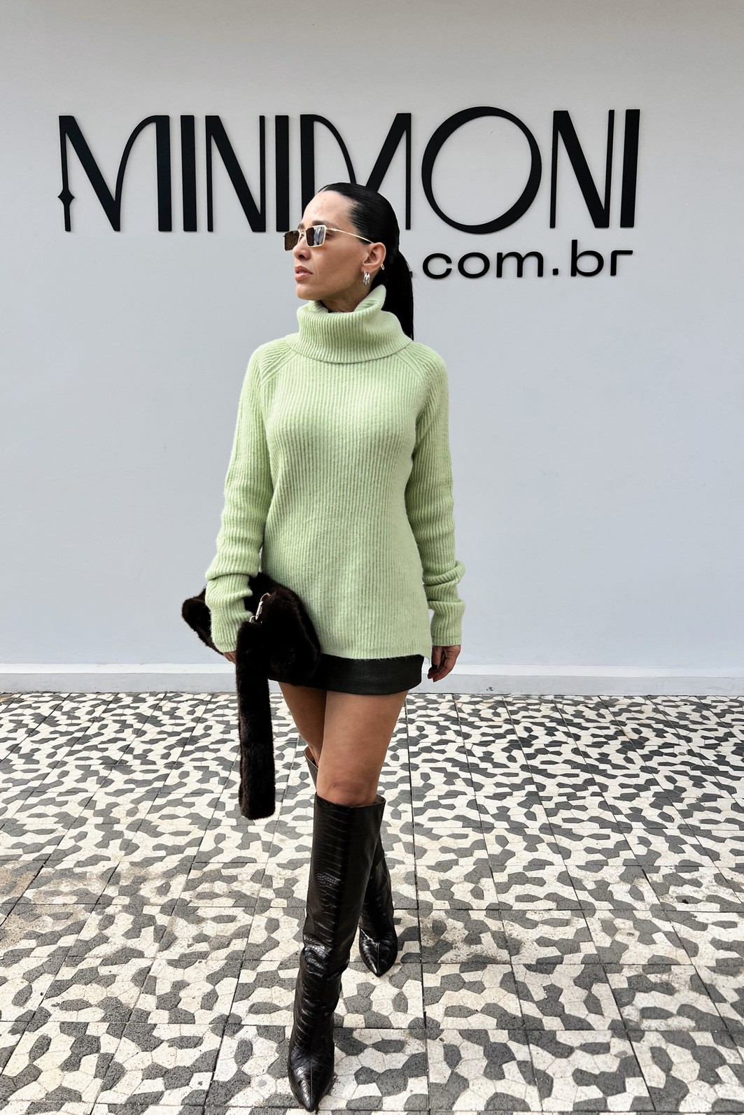 Tricot Pistache New Bombom - MiniMoni