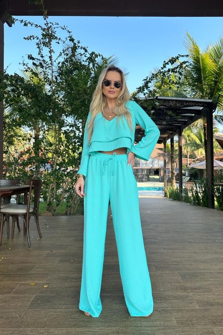Blusa verde acqua on sale